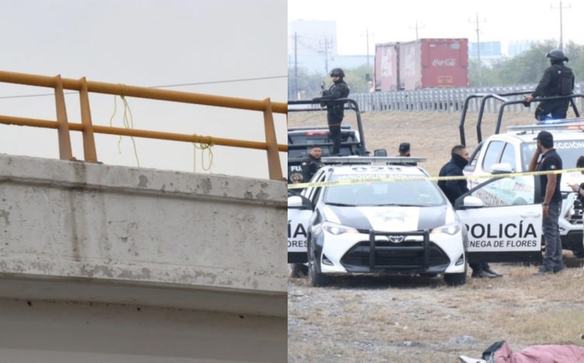 Ejecutan, encobijan y cuelgan a hombre en puente de Autopista a Laredo